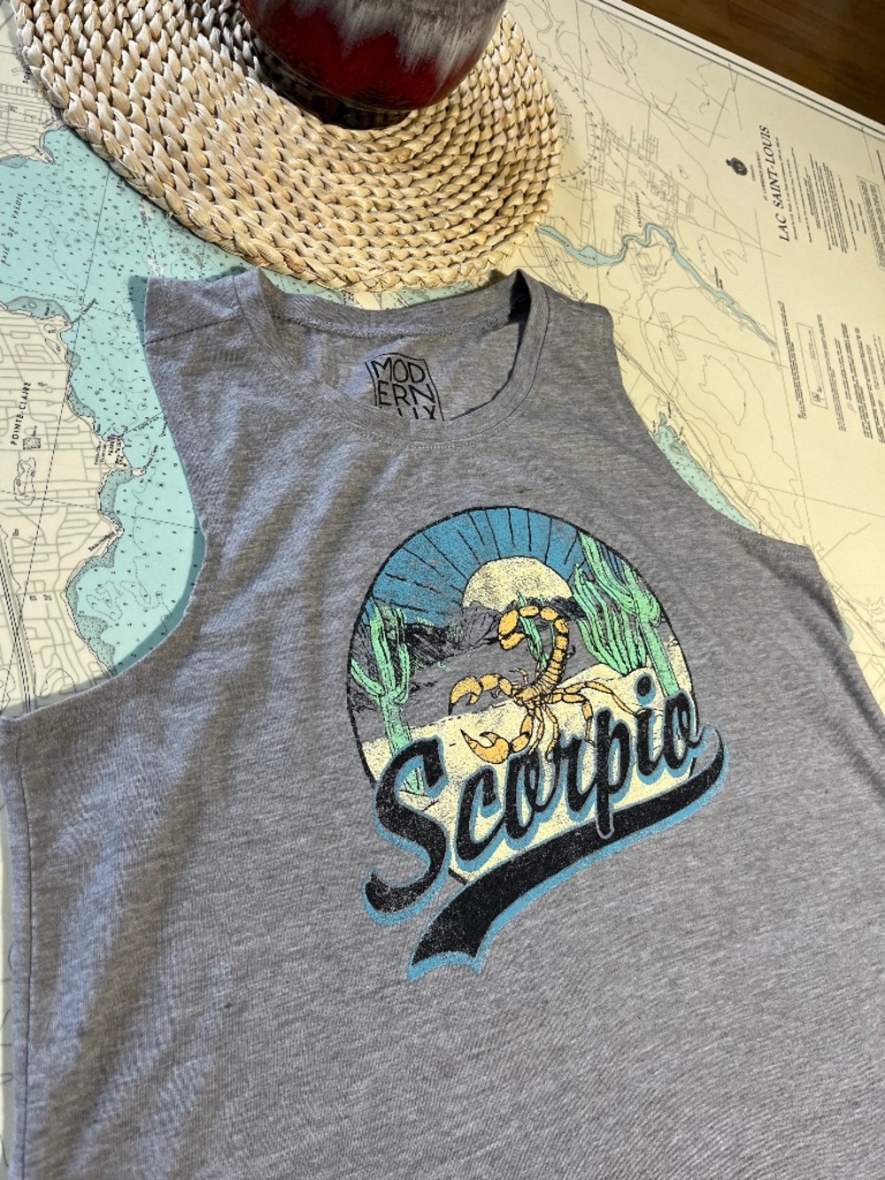 Scorpio Graphic Astrology Sleeveless Tee Shirt